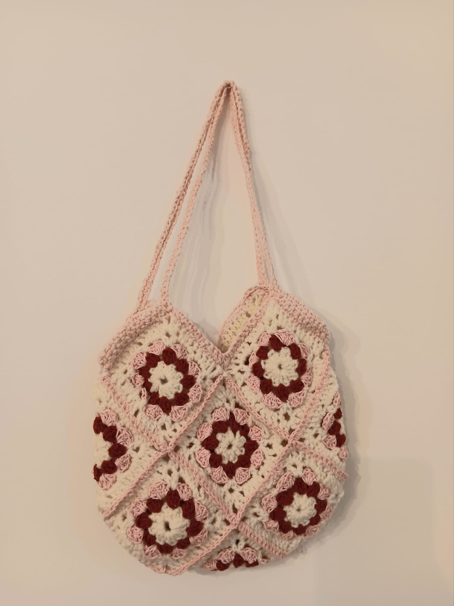 Borsa Granny Squares Rosa